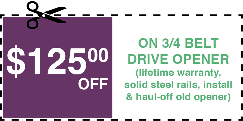 125 off garage door opener
